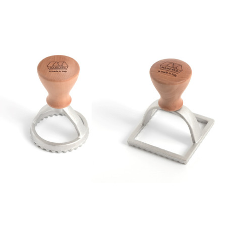 Set de 2 emporte-pièces pour raviolis et biscuits Classic Rond et Carré